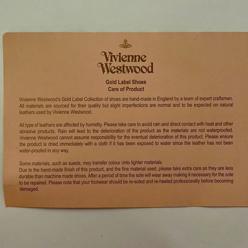 VIVIENNE WESTWOOD GOLD LABEL RED WHITE ROCKING HORSE GOLF SS09 NWT IT39 US8.5 - Picture 10 of 10